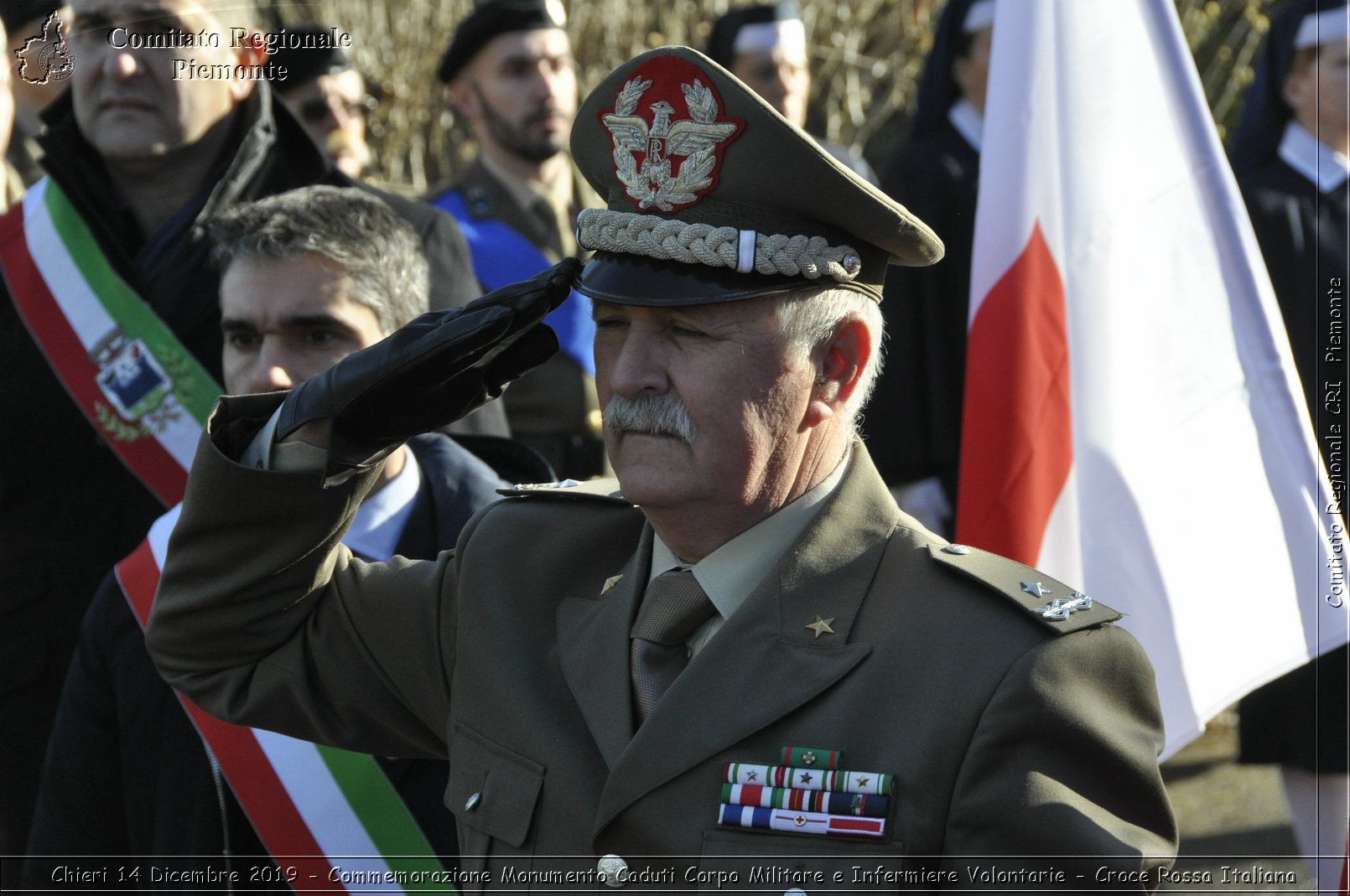 Chieri 14 Dicembre 2019 - Commemorazione Monumento Caduti Corpo Militare e Infermiere Volontarie - Croce Rossa Italiana