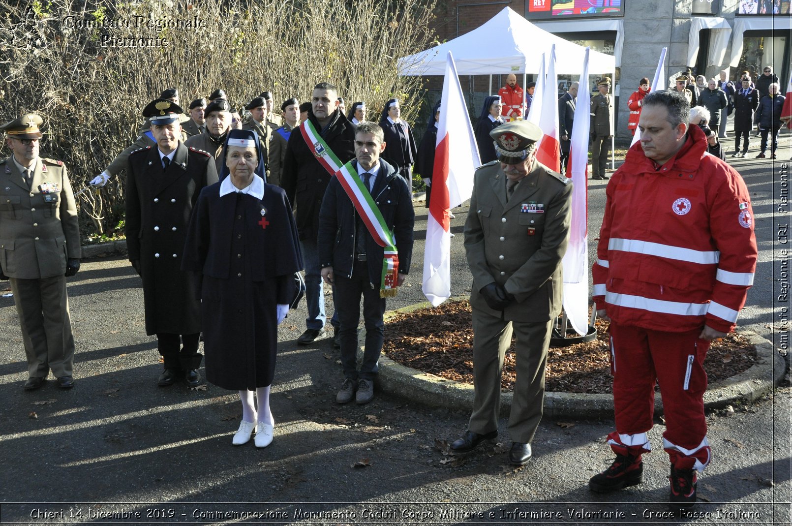 Chieri 14 Dicembre 2019 - Commemorazione Monumento Caduti Corpo Militare e Infermiere Volontarie - Croce Rossa Italiana