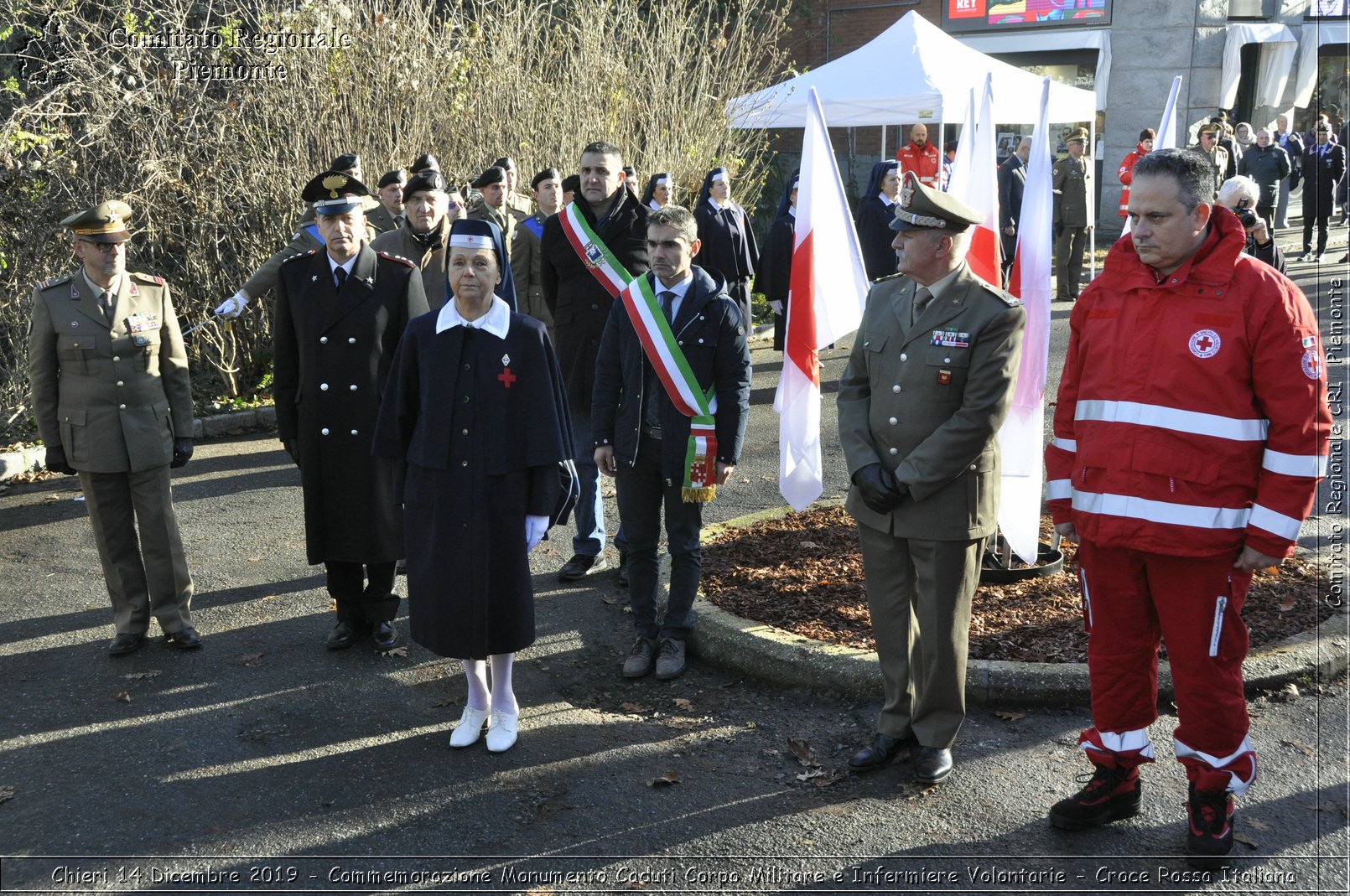 Chieri 14 Dicembre 2019 - Commemorazione Monumento Caduti Corpo Militare e Infermiere Volontarie - Croce Rossa Italiana