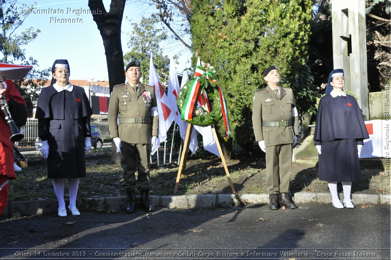 Chieri 14 Dicembre 2019 - Commemorazione Monumento Caduti Corpo Militare e Infermiere Volontarie - Croce Rossa Italiana