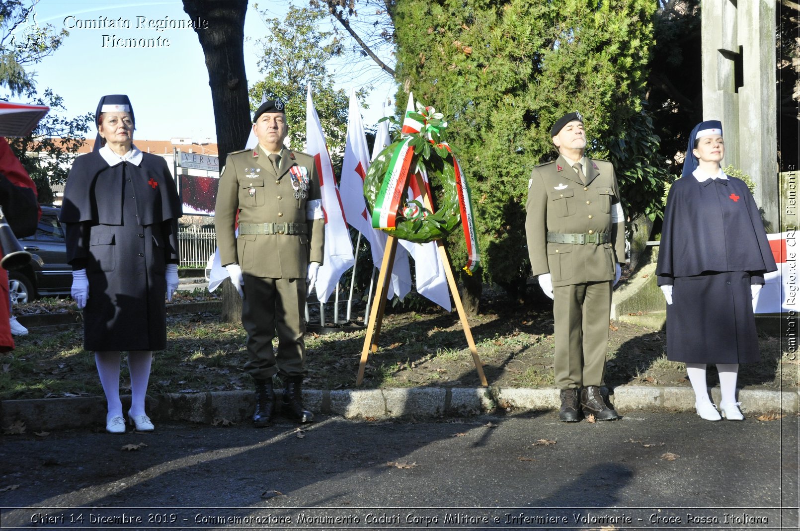 Chieri 14 Dicembre 2019 - Commemorazione Monumento Caduti Corpo Militare e Infermiere Volontarie - Croce Rossa Italiana