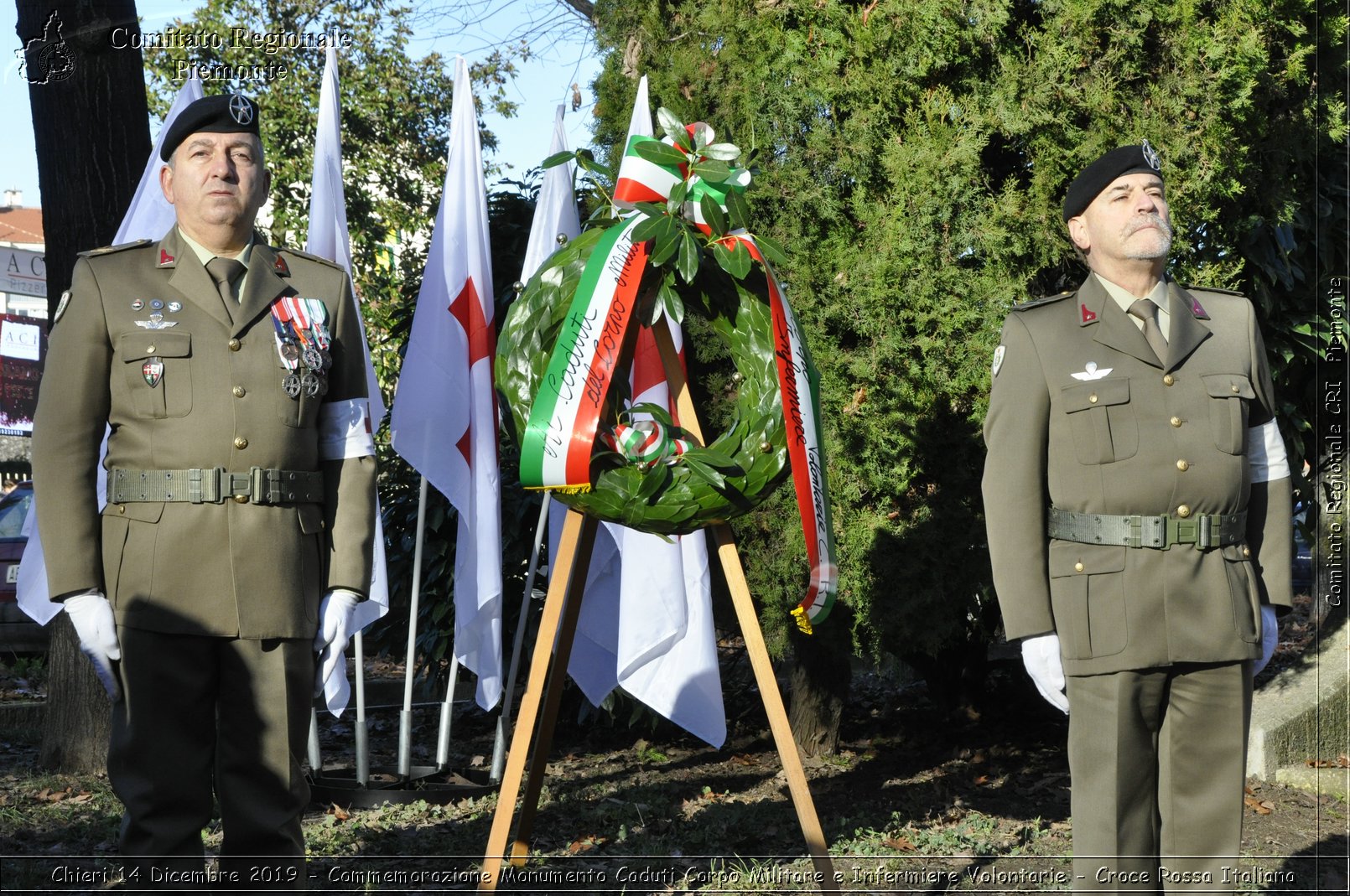 Chieri 14 Dicembre 2019 - Commemorazione Monumento Caduti Corpo Militare e Infermiere Volontarie - Croce Rossa Italiana