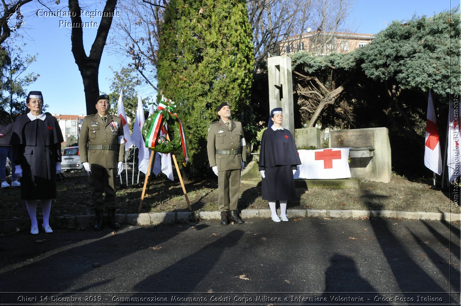 Chieri 14 Dicembre 2019 - Commemorazione Monumento Caduti Corpo Militare e Infermiere Volontarie - Croce Rossa Italiana