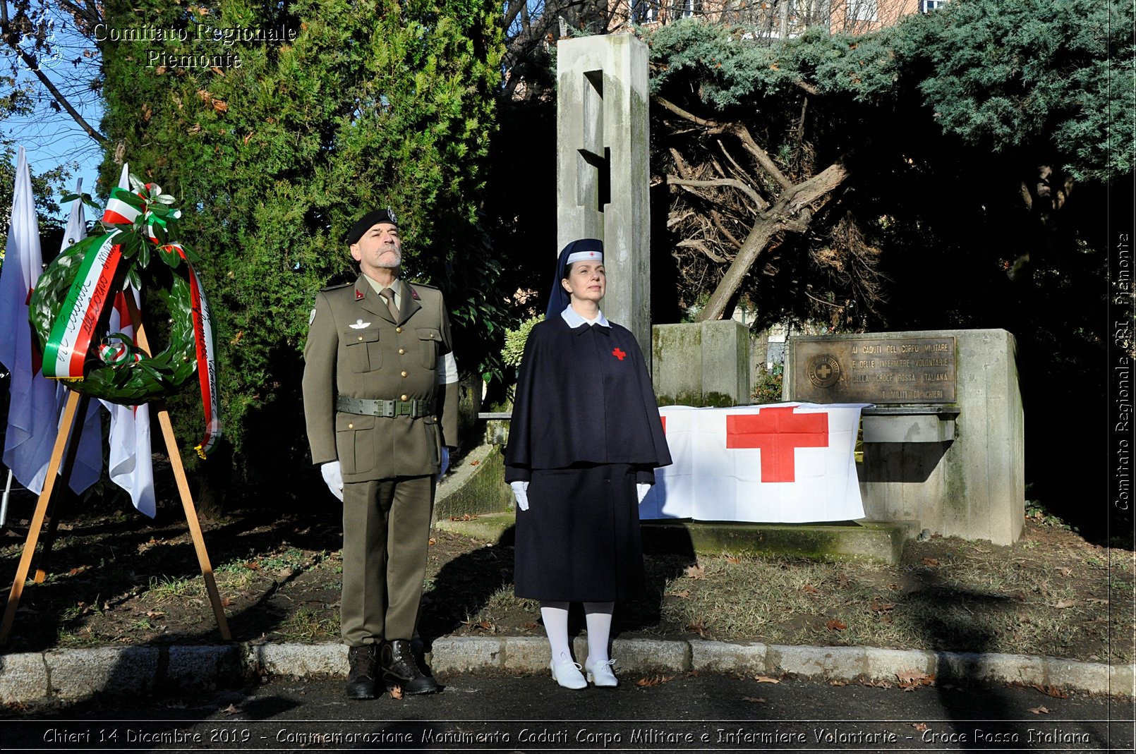 Chieri 14 Dicembre 2019 - Commemorazione Monumento Caduti Corpo Militare e Infermiere Volontarie - Croce Rossa Italiana