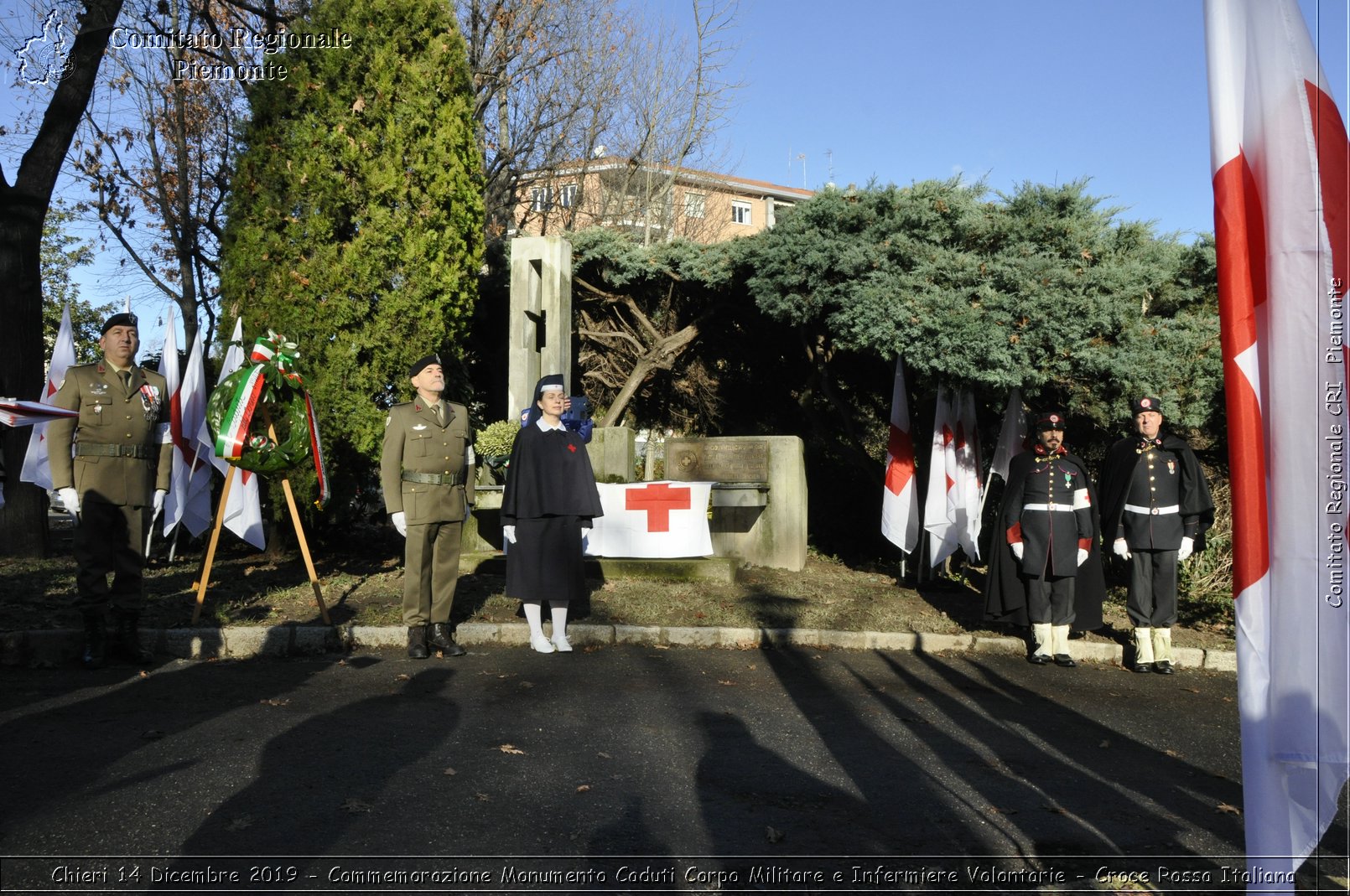 Chieri 14 Dicembre 2019 - Commemorazione Monumento Caduti Corpo Militare e Infermiere Volontarie - Croce Rossa Italiana