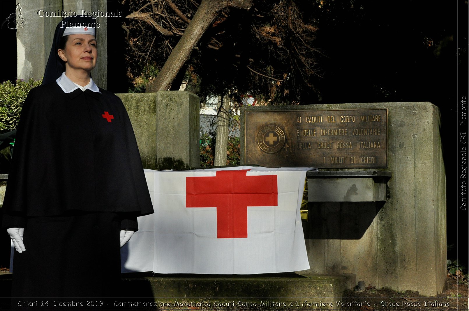 Chieri 14 Dicembre 2019 - Commemorazione Monumento Caduti Corpo Militare e Infermiere Volontarie - Croce Rossa Italiana