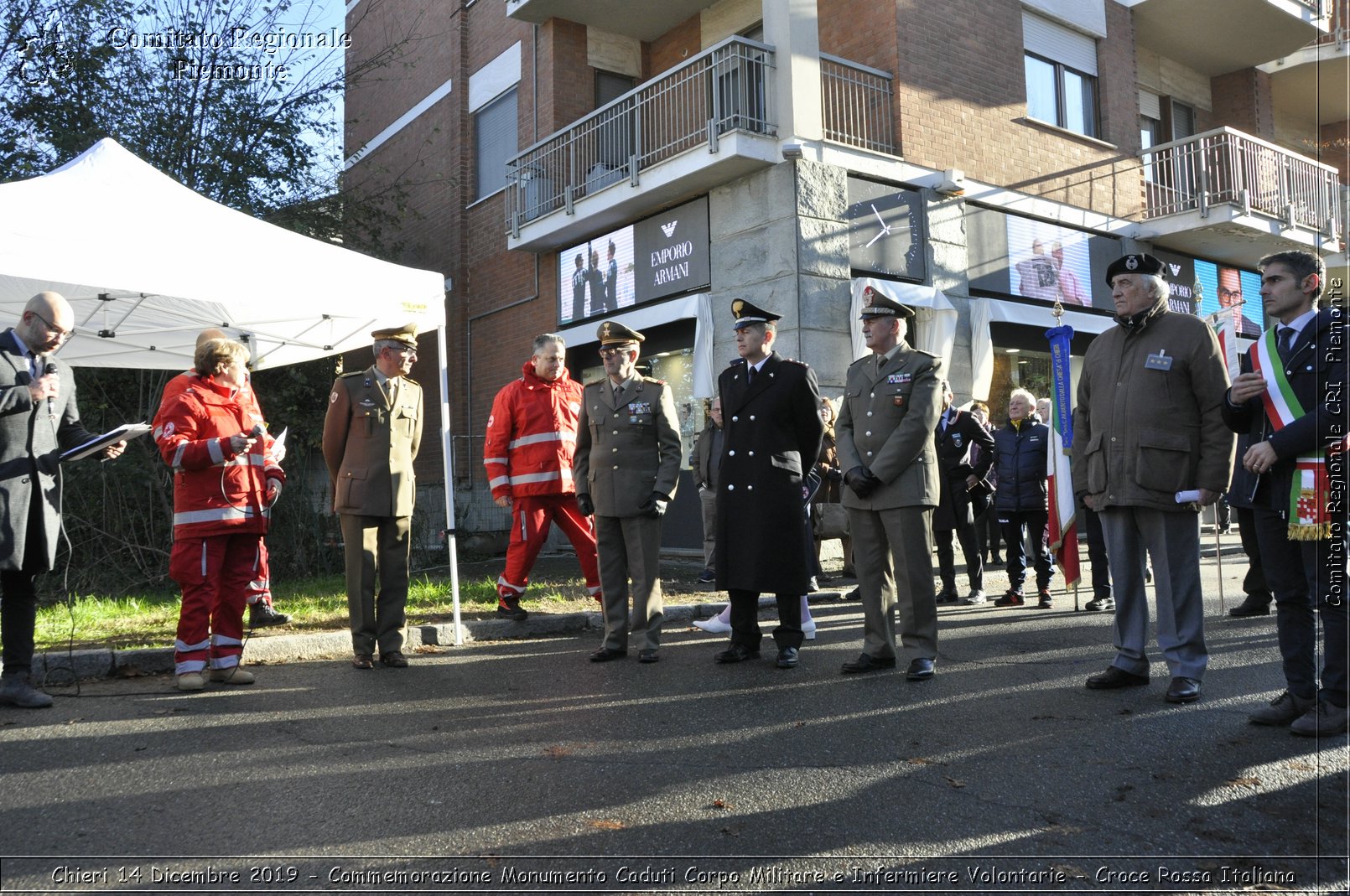 Chieri 14 Dicembre 2019 - Commemorazione Monumento Caduti Corpo Militare e Infermiere Volontarie - Croce Rossa Italiana