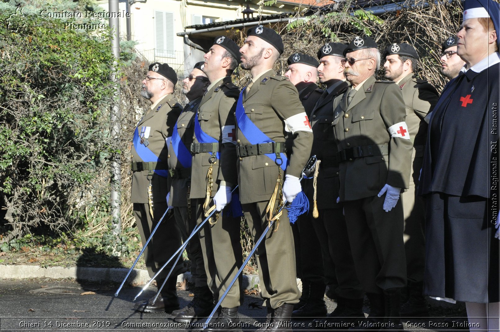 Chieri 14 Dicembre 2019 - Commemorazione Monumento Caduti Corpo Militare e Infermiere Volontarie - Croce Rossa Italiana