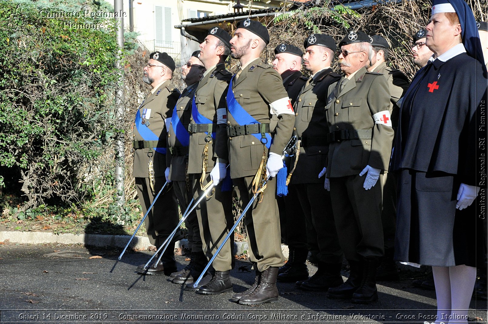 Chieri 14 Dicembre 2019 - Commemorazione Monumento Caduti Corpo Militare e Infermiere Volontarie - Croce Rossa Italiana