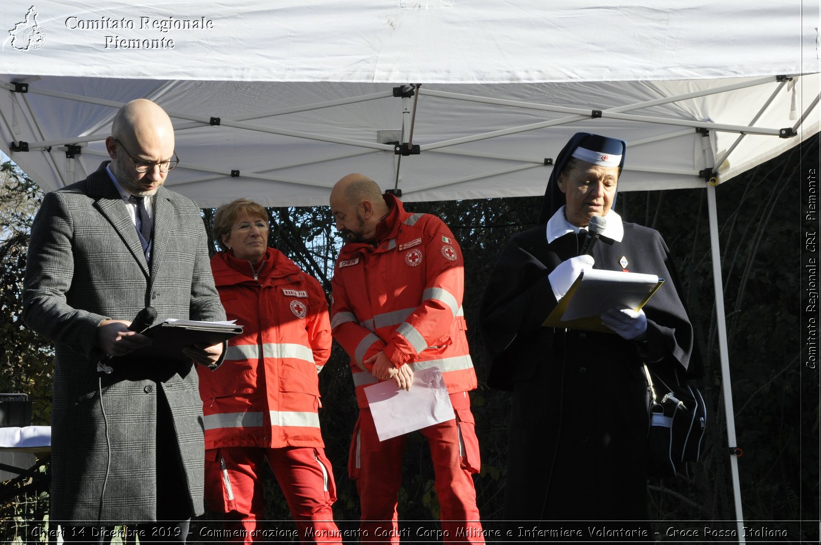 Chieri 14 Dicembre 2019 - Commemorazione Monumento Caduti Corpo Militare e Infermiere Volontarie - Croce Rossa Italiana