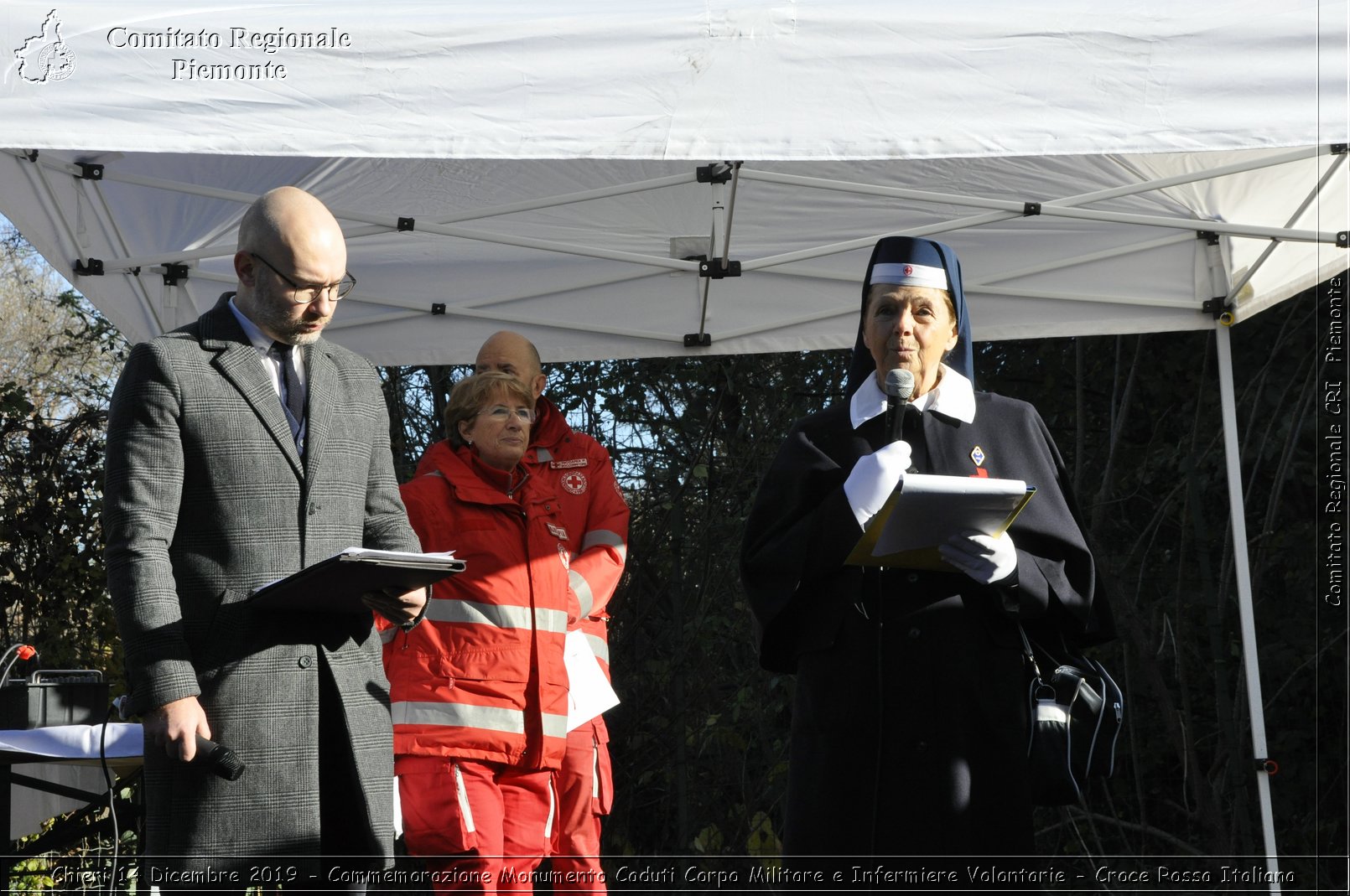 Chieri 14 Dicembre 2019 - Commemorazione Monumento Caduti Corpo Militare e Infermiere Volontarie - Croce Rossa Italiana