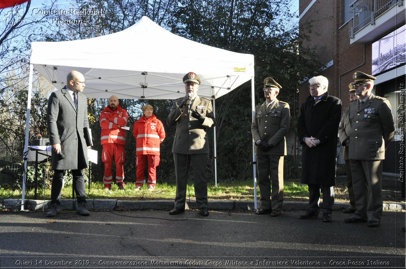 Chieri 14 Dicembre 2019 - Commemorazione Monumento Caduti Corpo Militare e Infermiere Volontarie - Croce Rossa Italiana