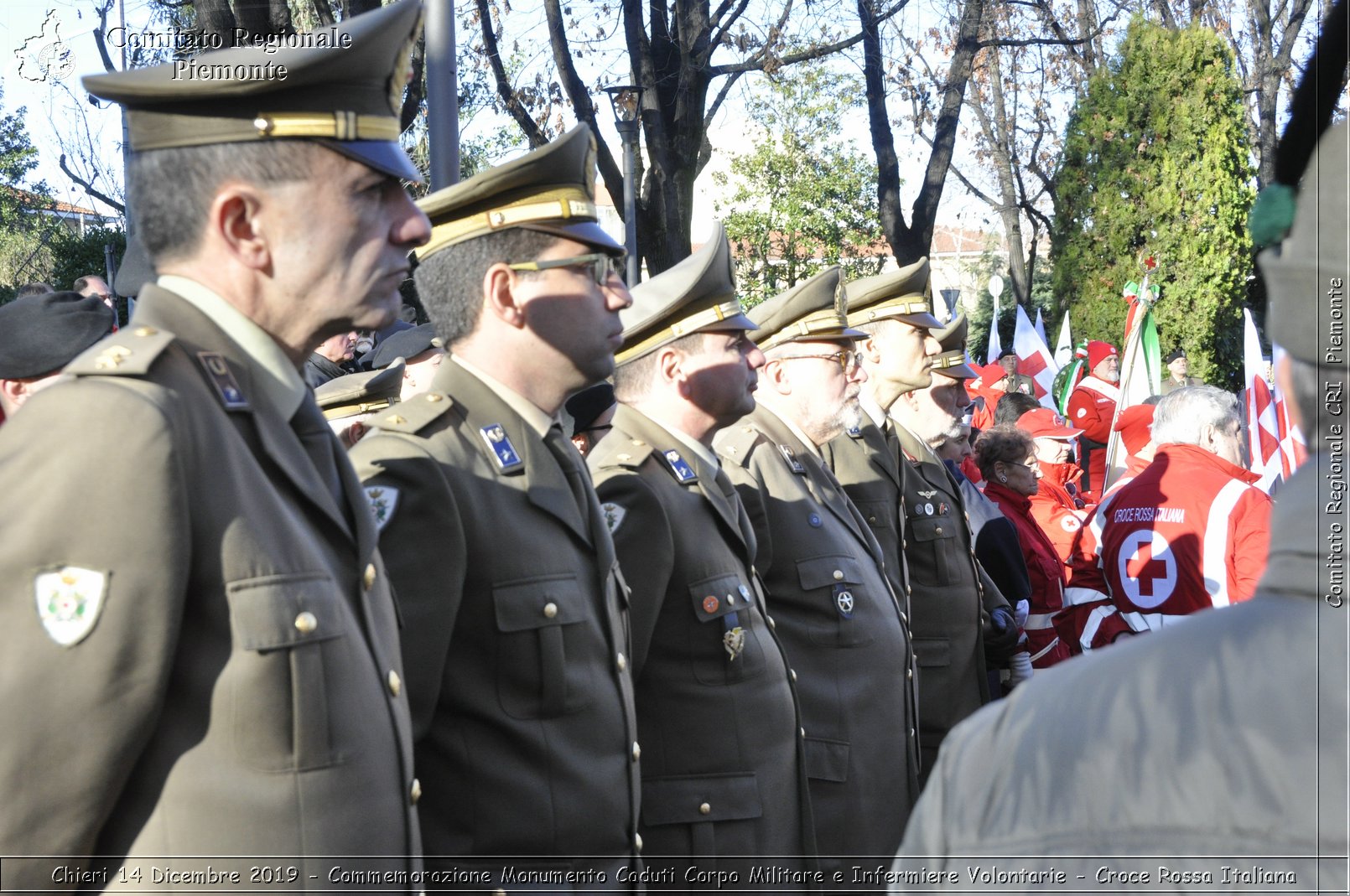 Chieri 14 Dicembre 2019 - Commemorazione Monumento Caduti Corpo Militare e Infermiere Volontarie - Croce Rossa Italiana