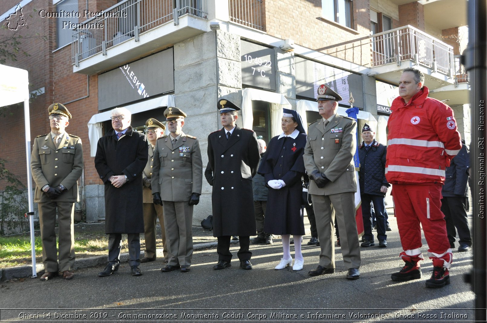 Chieri 14 Dicembre 2019 - Commemorazione Monumento Caduti Corpo Militare e Infermiere Volontarie - Croce Rossa Italiana