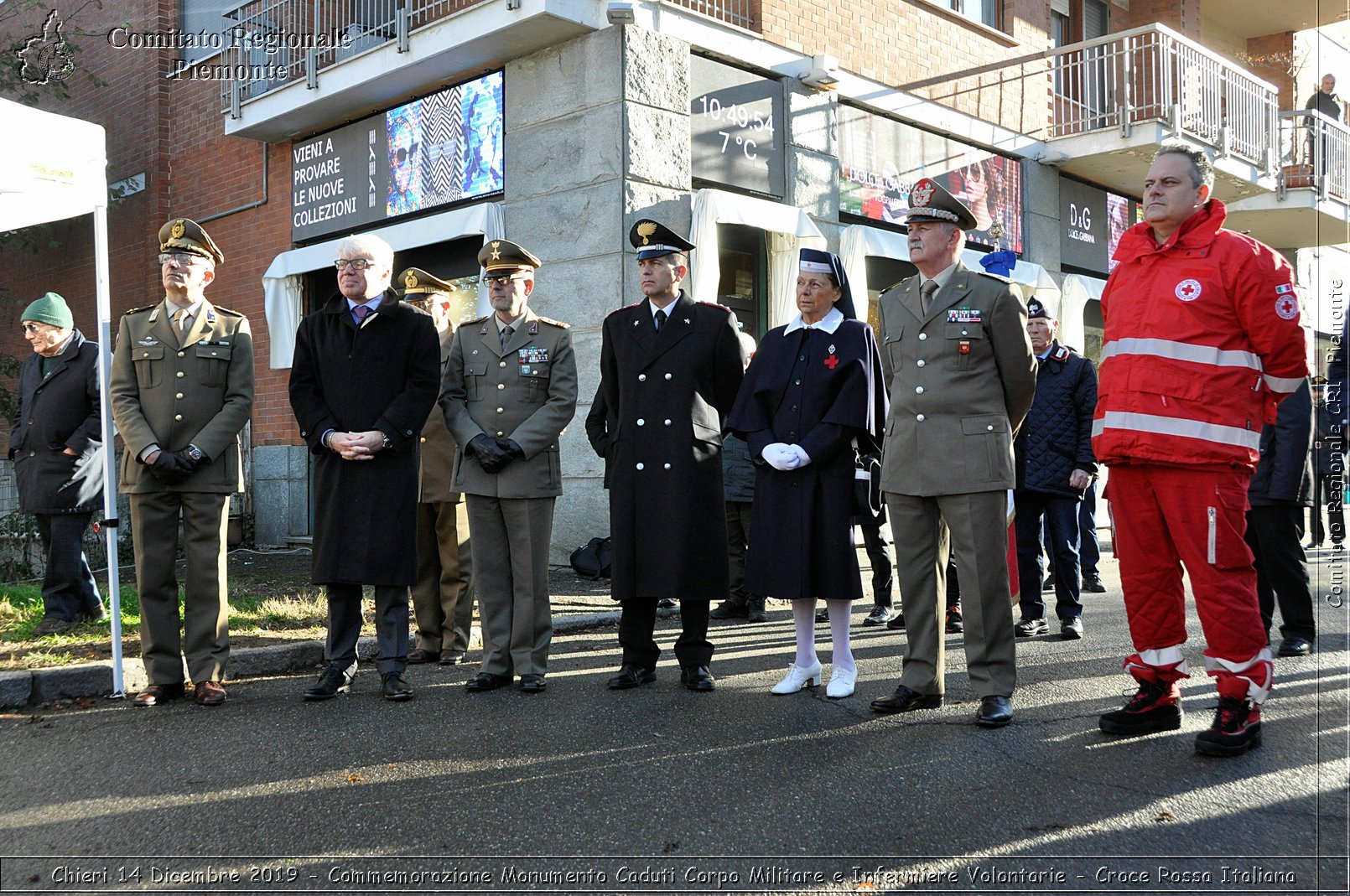 Chieri 14 Dicembre 2019 - Commemorazione Monumento Caduti Corpo Militare e Infermiere Volontarie - Croce Rossa Italiana