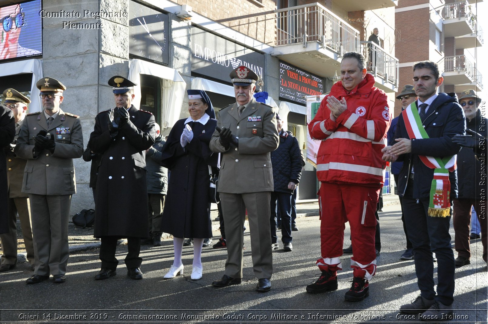 Chieri 14 Dicembre 2019 - Commemorazione Monumento Caduti Corpo Militare e Infermiere Volontarie - Croce Rossa Italiana