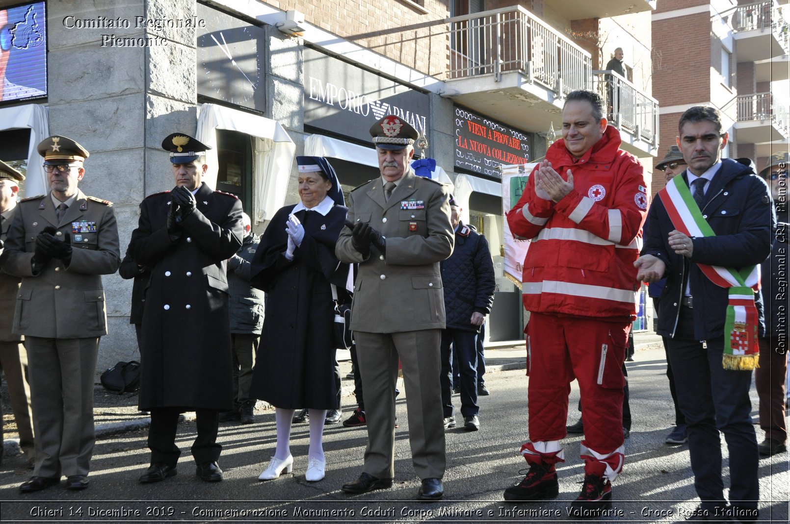 Chieri 14 Dicembre 2019 - Commemorazione Monumento Caduti Corpo Militare e Infermiere Volontarie - Croce Rossa Italiana