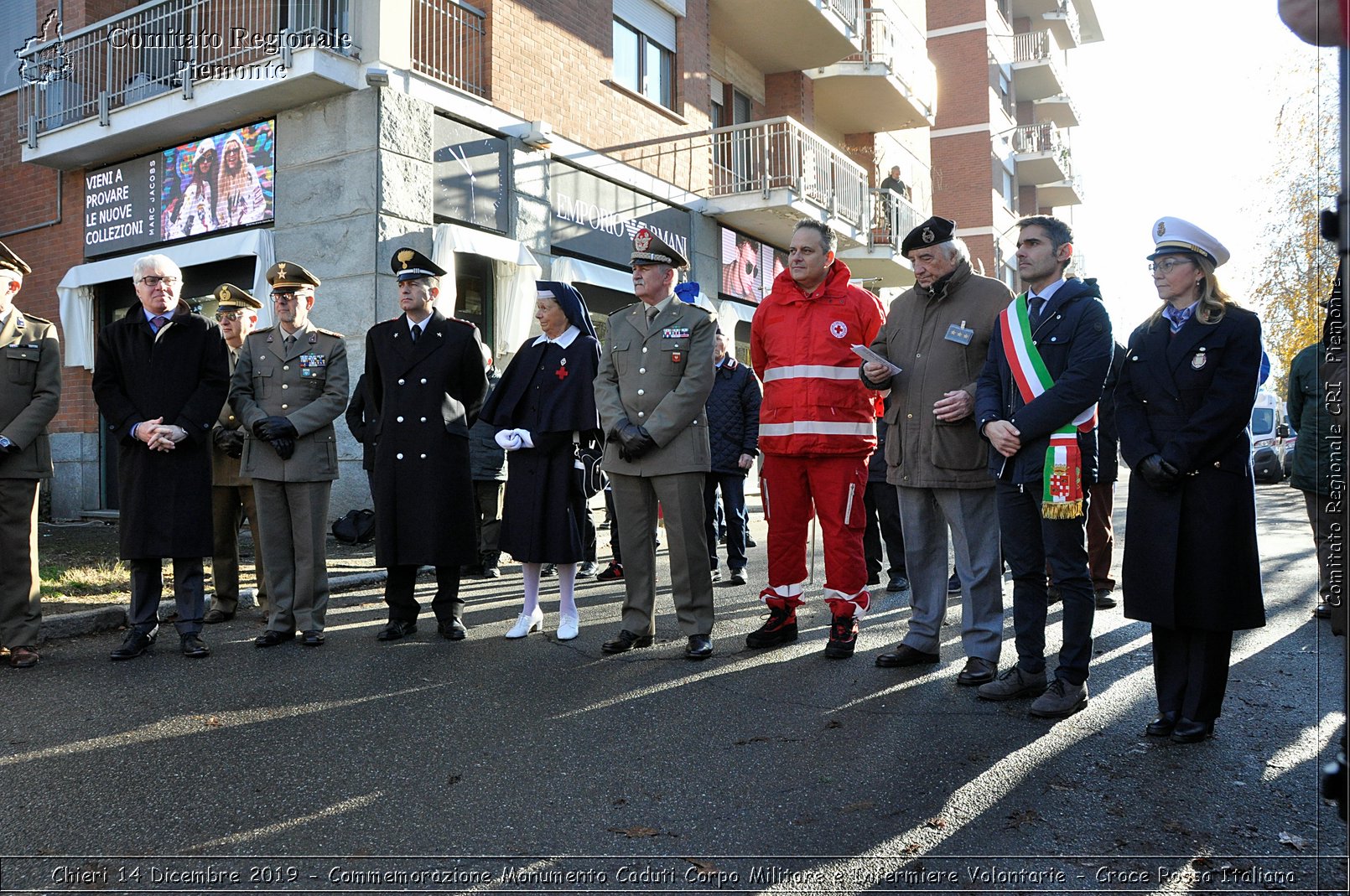 Chieri 14 Dicembre 2019 - Commemorazione Monumento Caduti Corpo Militare e Infermiere Volontarie - Croce Rossa Italiana