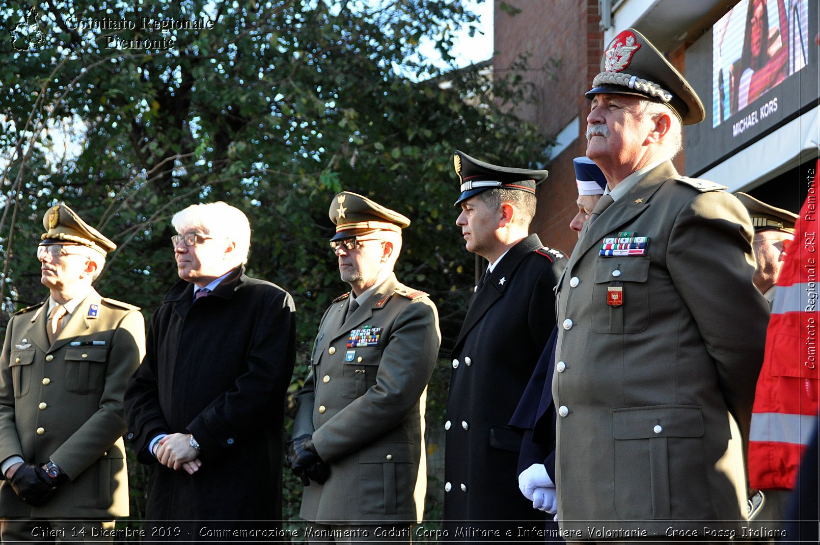 Chieri 14 Dicembre 2019 - Commemorazione Monumento Caduti Corpo Militare e Infermiere Volontarie - Croce Rossa Italiana