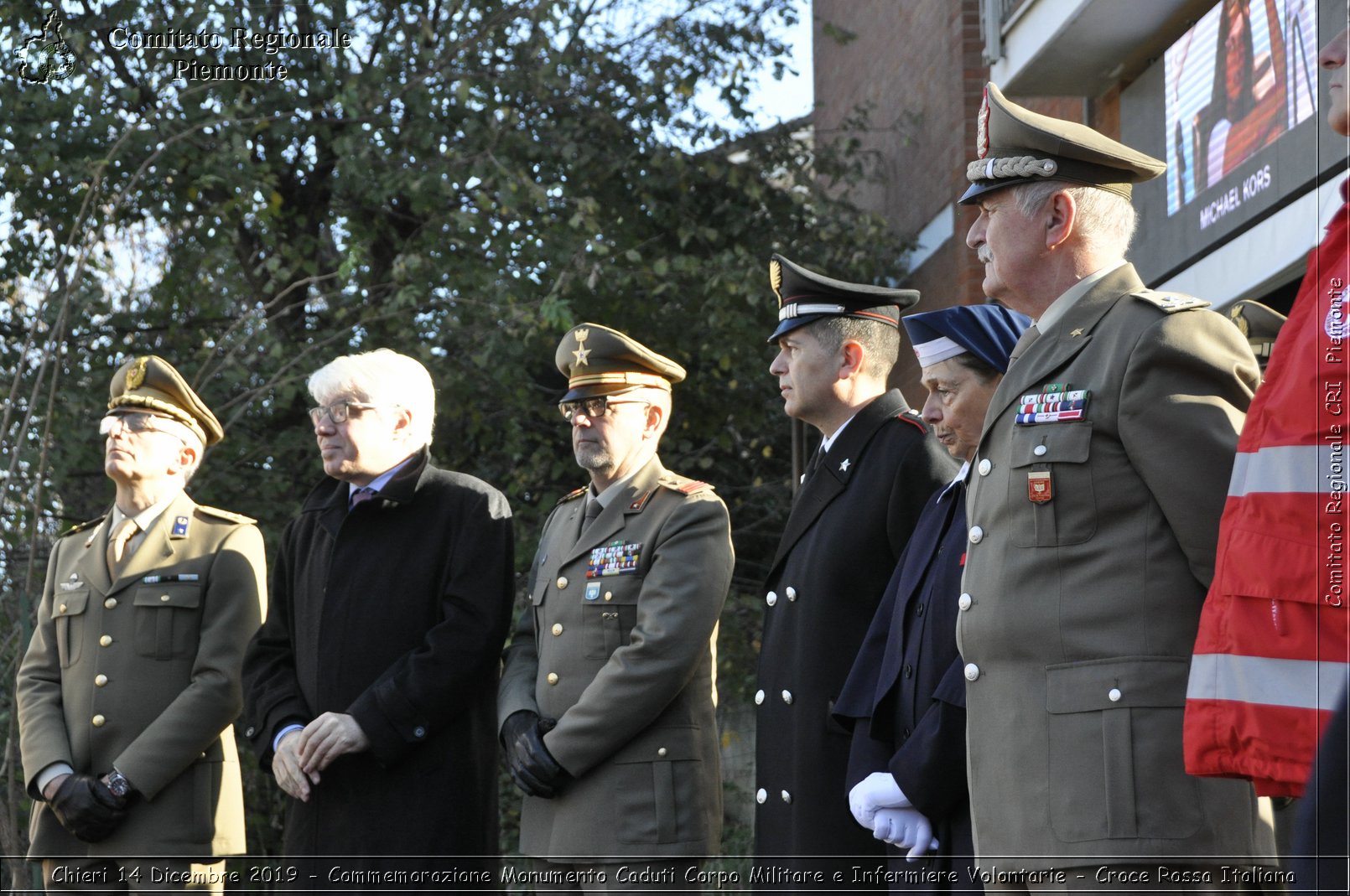 Chieri 14 Dicembre 2019 - Commemorazione Monumento Caduti Corpo Militare e Infermiere Volontarie - Croce Rossa Italiana