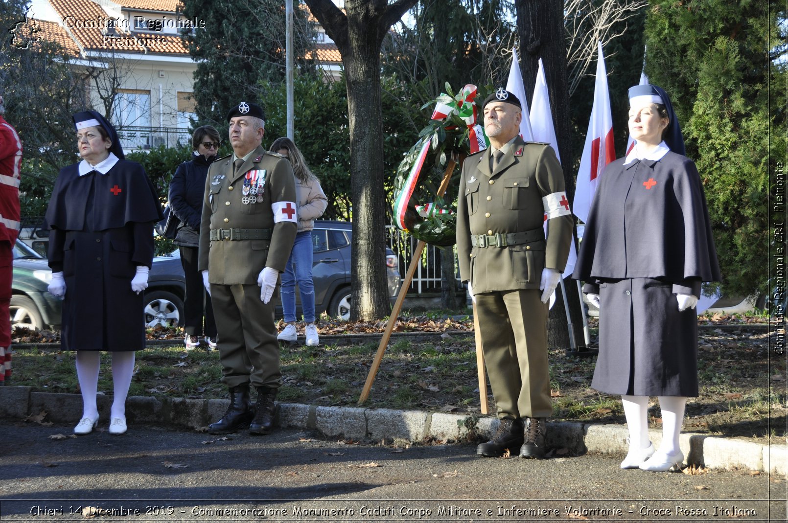 Chieri 14 Dicembre 2019 - Commemorazione Monumento Caduti Corpo Militare e Infermiere Volontarie - Croce Rossa Italiana