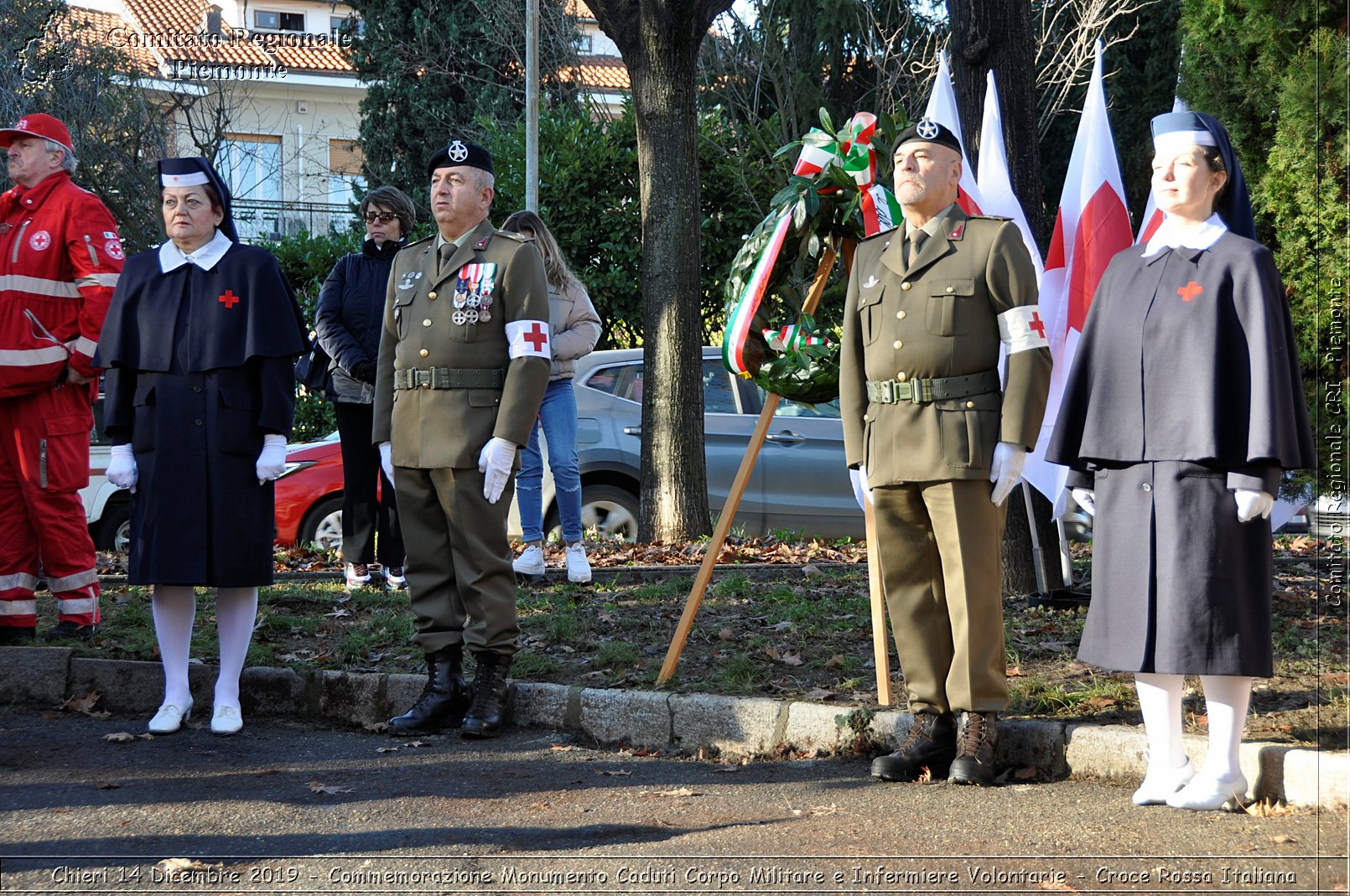 Chieri 14 Dicembre 2019 - Commemorazione Monumento Caduti Corpo Militare e Infermiere Volontarie - Croce Rossa Italiana