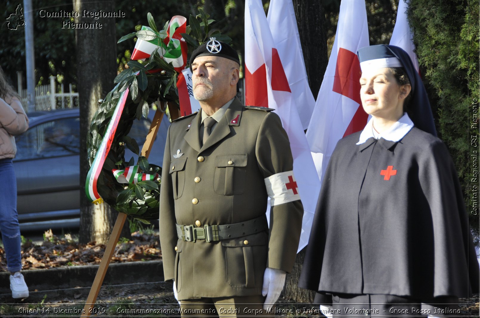 Chieri 14 Dicembre 2019 - Commemorazione Monumento Caduti Corpo Militare e Infermiere Volontarie - Croce Rossa Italiana