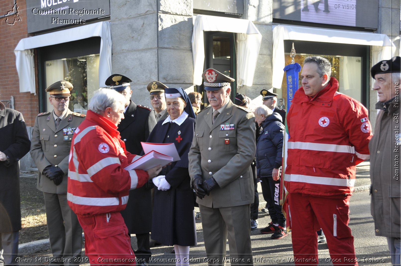 Chieri 14 Dicembre 2019 - Commemorazione Monumento Caduti Corpo Militare e Infermiere Volontarie - Croce Rossa Italiana