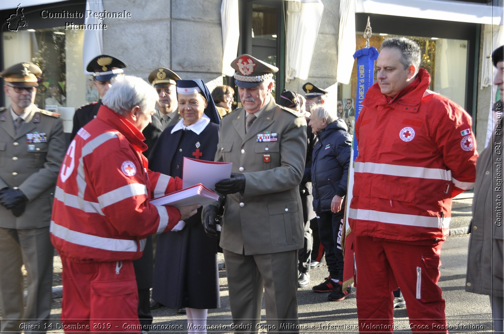 Chieri 14 Dicembre 2019 - Commemorazione Monumento Caduti Corpo Militare e Infermiere Volontarie - Croce Rossa Italiana