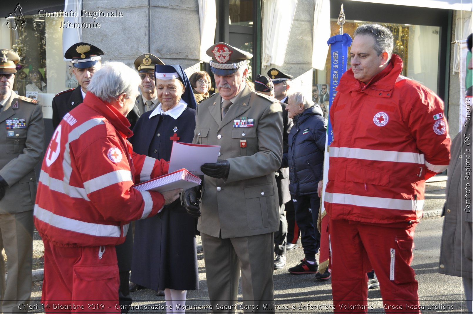 Chieri 14 Dicembre 2019 - Commemorazione Monumento Caduti Corpo Militare e Infermiere Volontarie - Croce Rossa Italiana