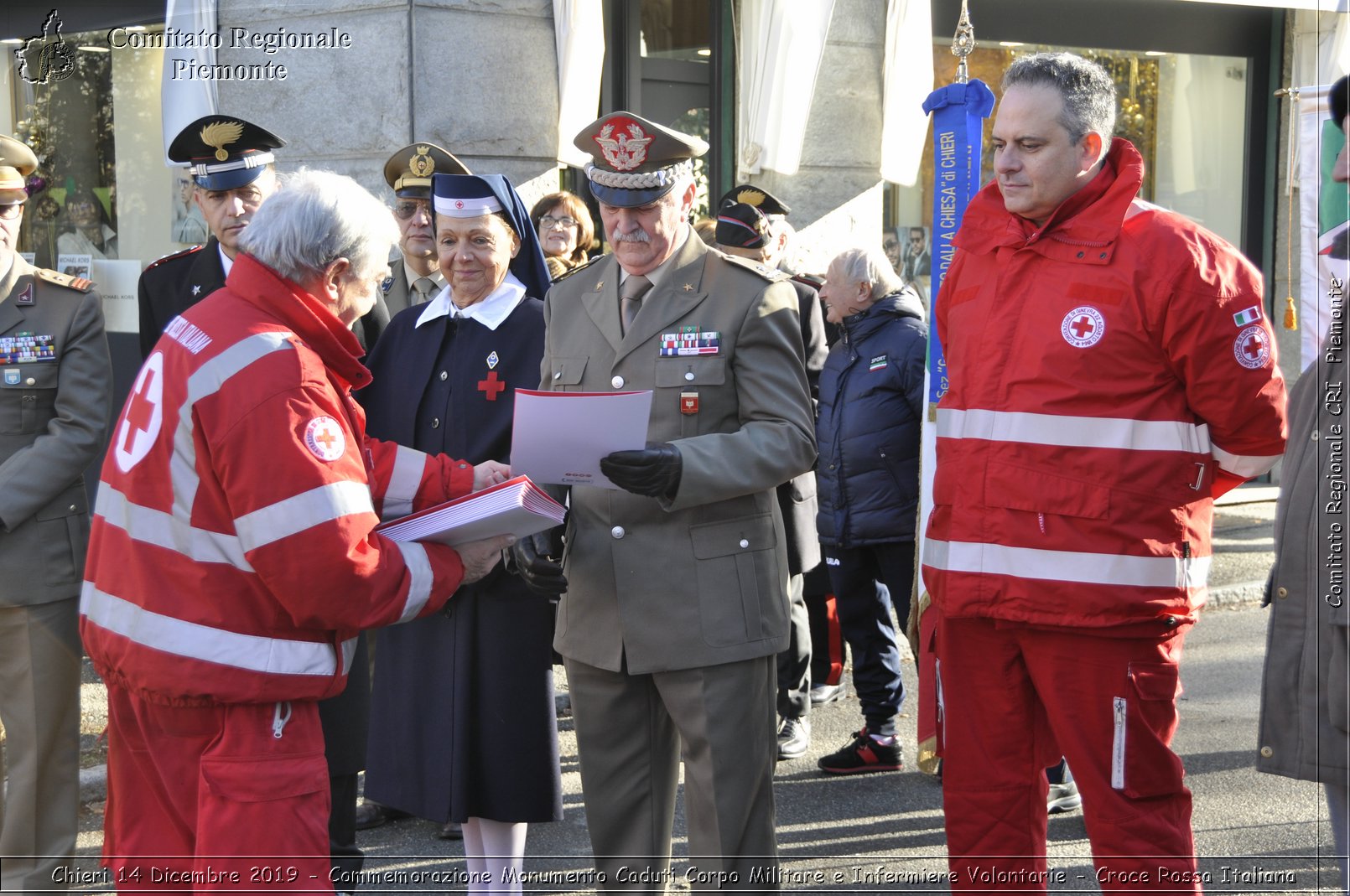 Chieri 14 Dicembre 2019 - Commemorazione Monumento Caduti Corpo Militare e Infermiere Volontarie - Croce Rossa Italiana