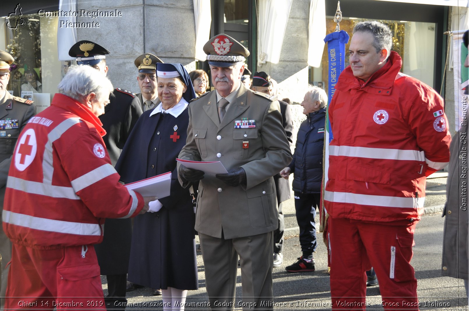 Chieri 14 Dicembre 2019 - Commemorazione Monumento Caduti Corpo Militare e Infermiere Volontarie - Croce Rossa Italiana