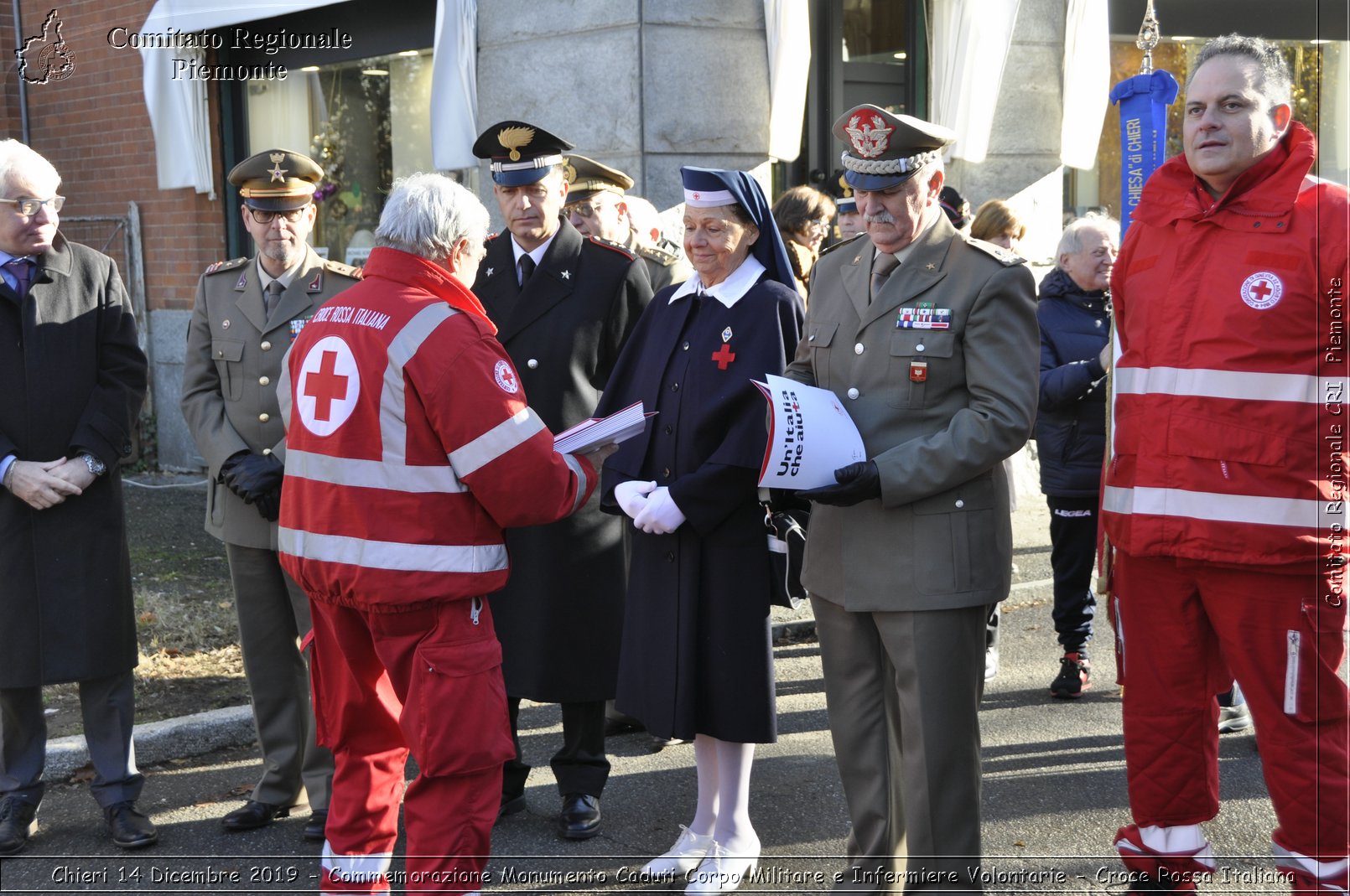 Chieri 14 Dicembre 2019 - Commemorazione Monumento Caduti Corpo Militare e Infermiere Volontarie - Croce Rossa Italiana