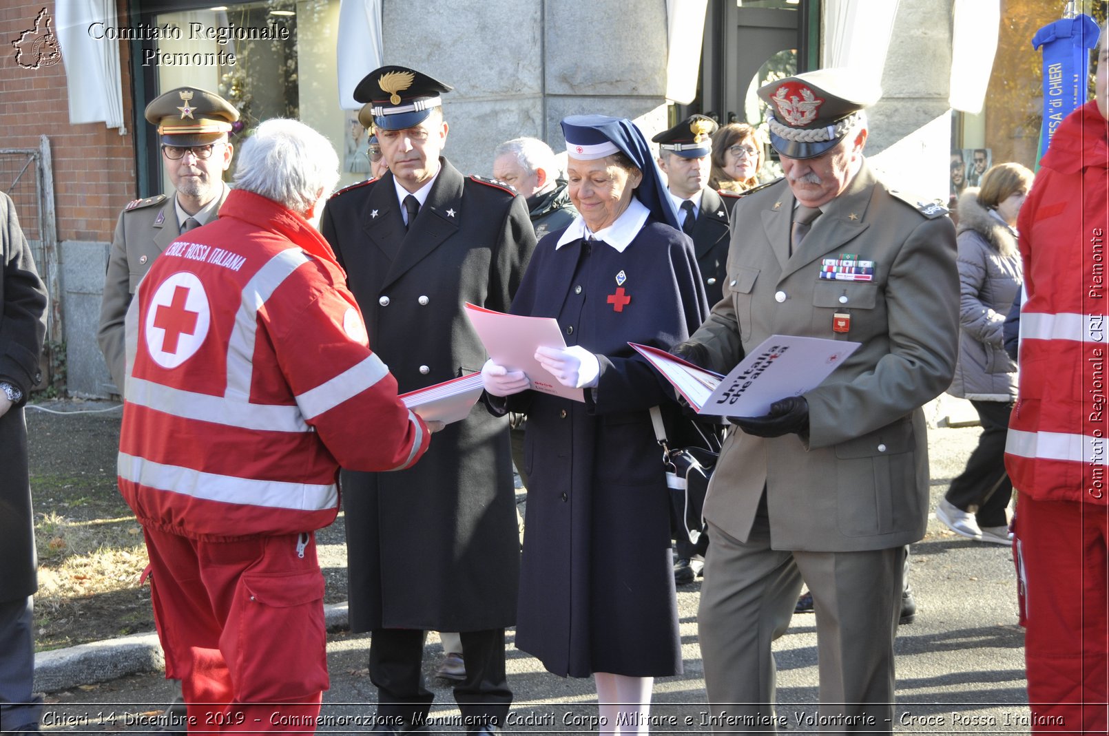 Chieri 14 Dicembre 2019 - Commemorazione Monumento Caduti Corpo Militare e Infermiere Volontarie - Croce Rossa Italiana