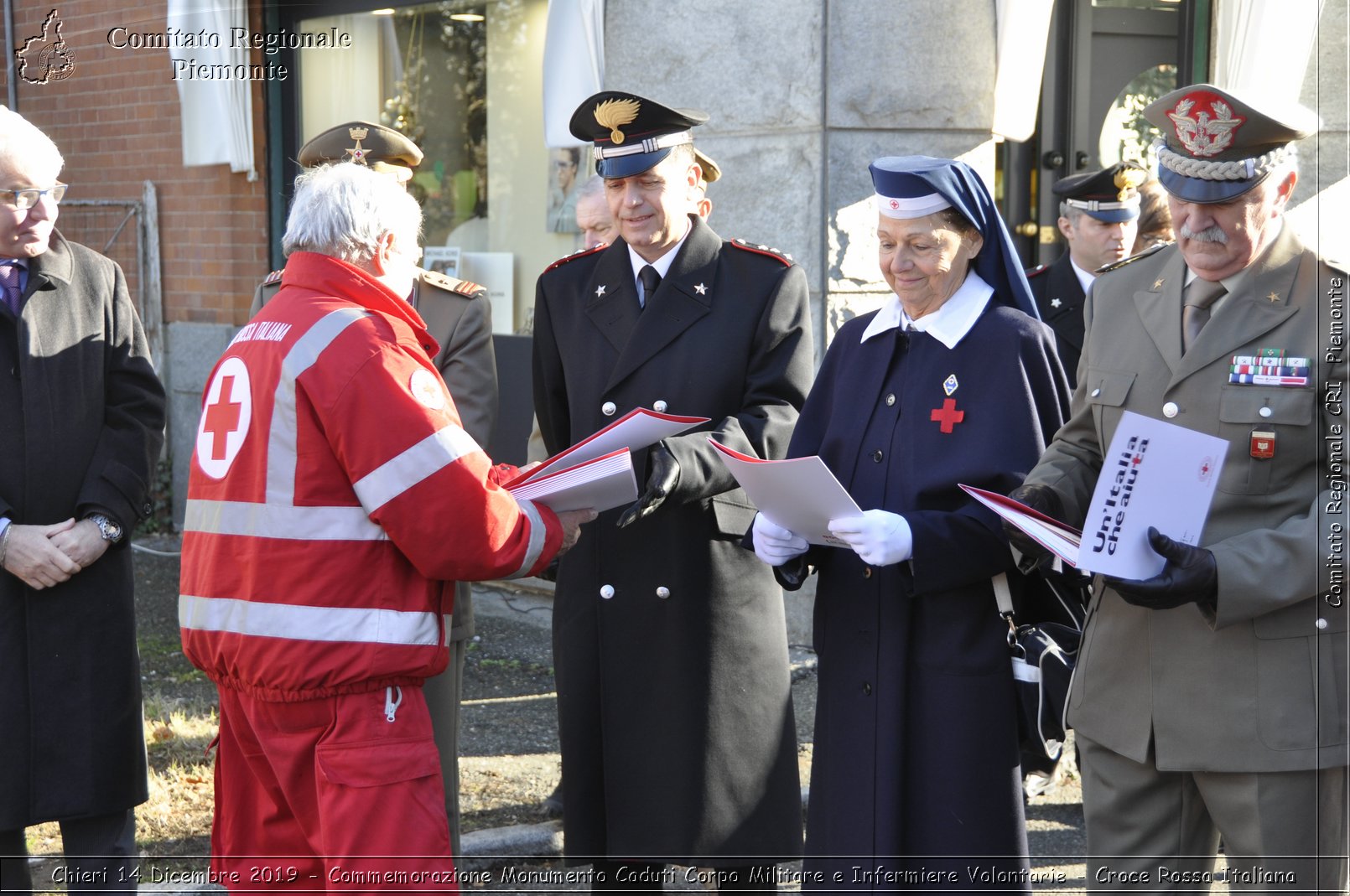 Chieri 14 Dicembre 2019 - Commemorazione Monumento Caduti Corpo Militare e Infermiere Volontarie - Croce Rossa Italiana