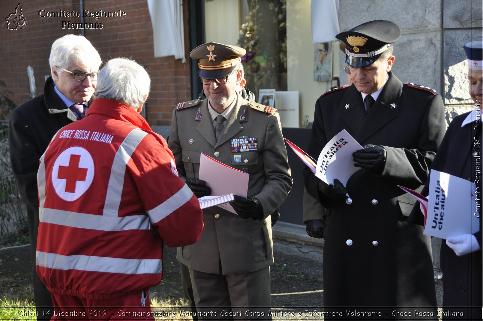 Chieri 14 Dicembre 2019 - Commemorazione Monumento Caduti Corpo Militare e Infermiere Volontarie - Croce Rossa Italiana