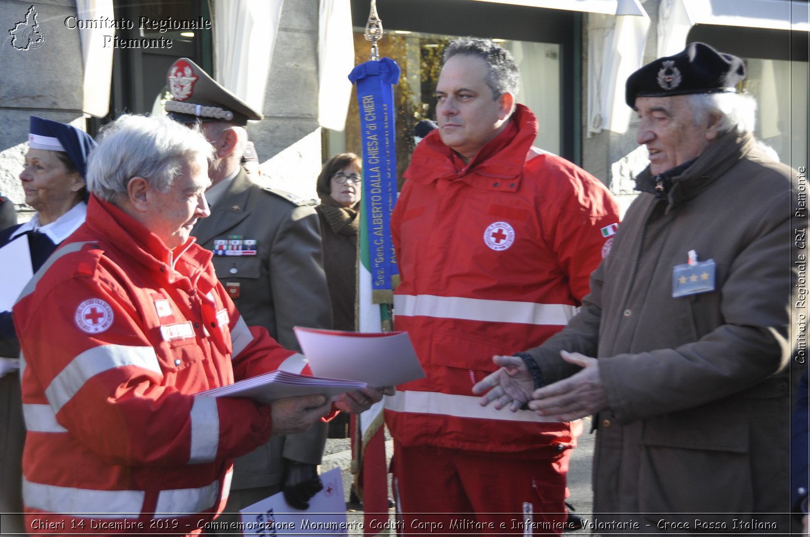 Chieri 14 Dicembre 2019 - Commemorazione Monumento Caduti Corpo Militare e Infermiere Volontarie - Croce Rossa Italiana