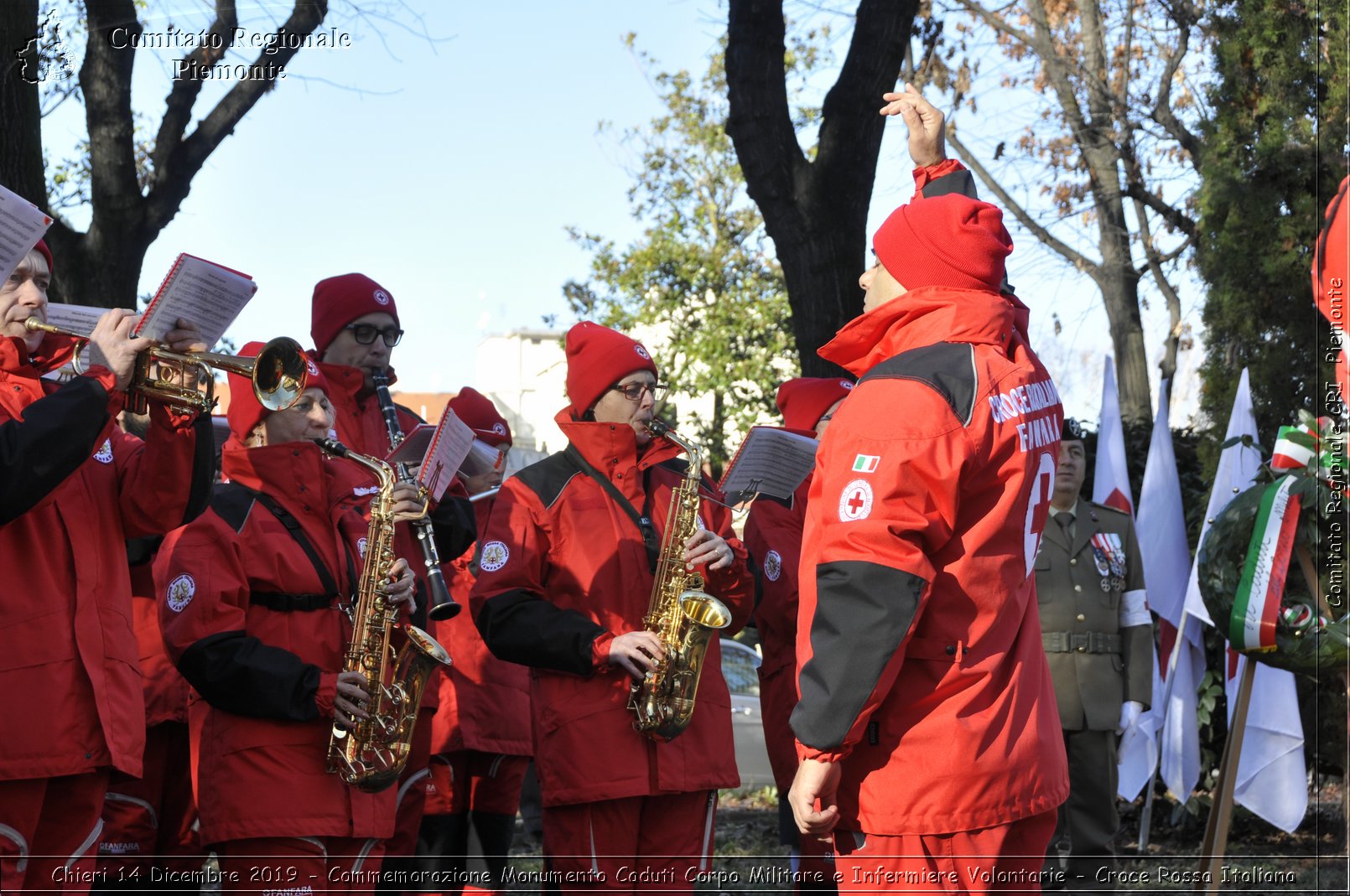 Chieri 14 Dicembre 2019 - Commemorazione Monumento Caduti Corpo Militare e Infermiere Volontarie - Croce Rossa Italiana