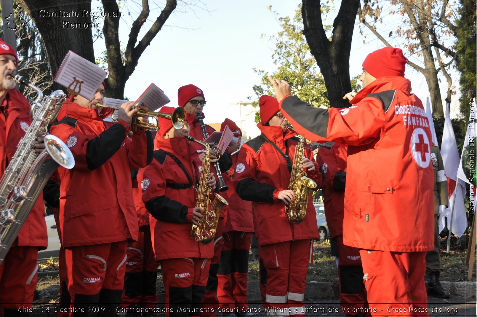 Chieri 14 Dicembre 2019 - Commemorazione Monumento Caduti Corpo Militare e Infermiere Volontarie - Croce Rossa Italiana