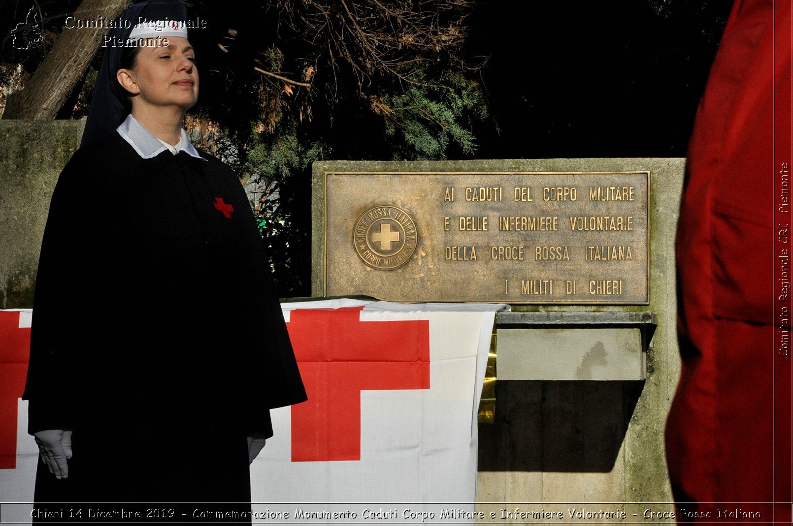 Chieri 14 Dicembre 2019 - Commemorazione Monumento Caduti Corpo Militare e Infermiere Volontarie - Croce Rossa Italiana