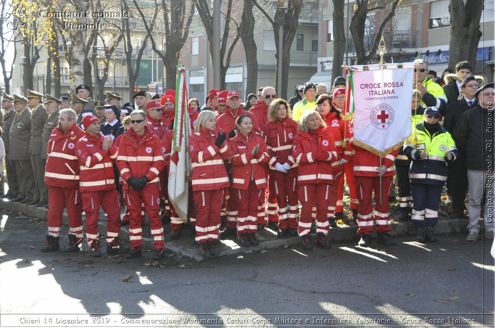 Chieri 14 Dicembre 2019 - Commemorazione Monumento Caduti Corpo Militare e Infermiere Volontarie - Croce Rossa Italiana