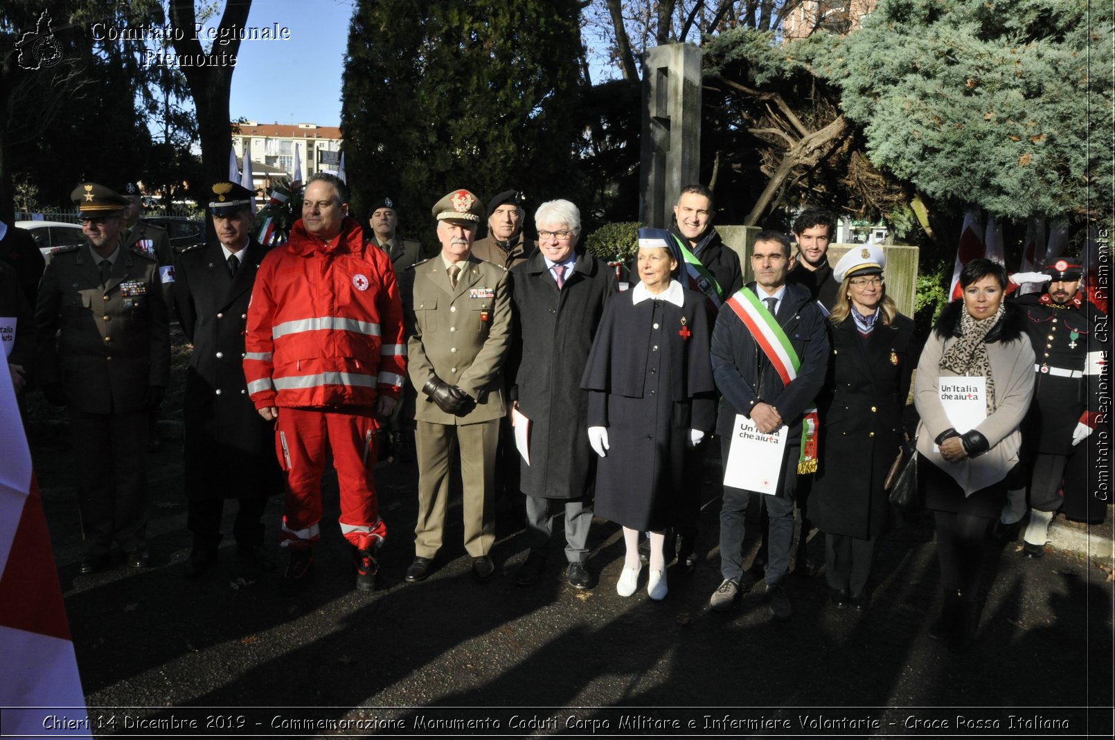 Chieri 14 Dicembre 2019 - Commemorazione Monumento Caduti Corpo Militare e Infermiere Volontarie - Croce Rossa Italiana