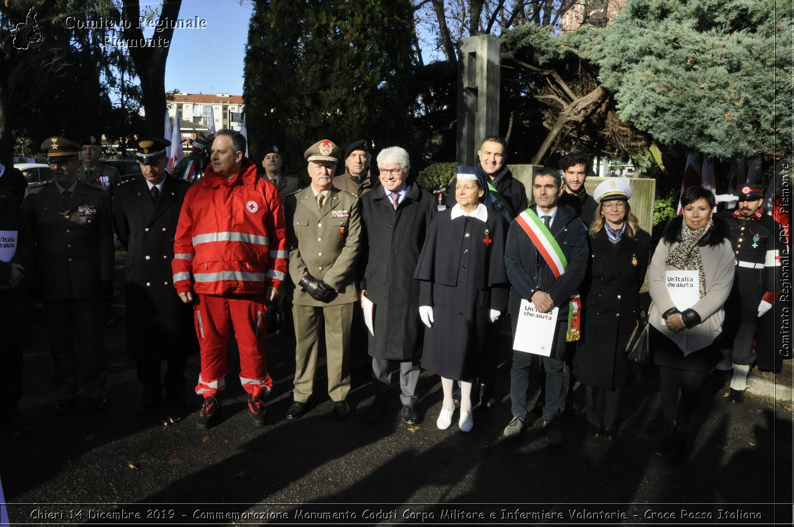 Chieri 14 Dicembre 2019 - Commemorazione Monumento Caduti Corpo Militare e Infermiere Volontarie - Croce Rossa Italiana