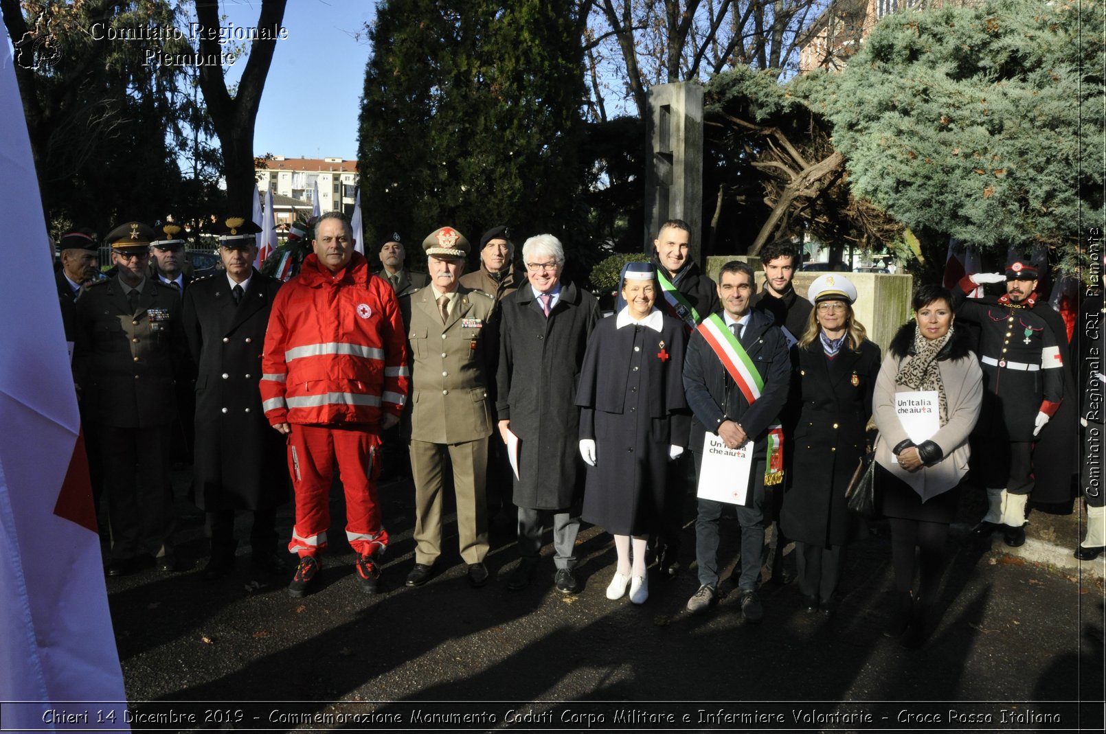 Chieri 14 Dicembre 2019 - Commemorazione Monumento Caduti Corpo Militare e Infermiere Volontarie - Croce Rossa Italiana