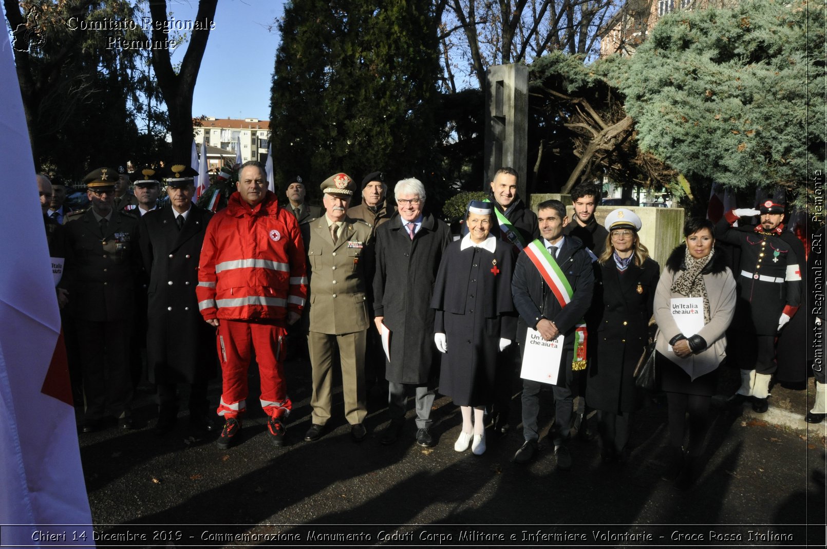 Chieri 14 Dicembre 2019 - Commemorazione Monumento Caduti Corpo Militare e Infermiere Volontarie - Croce Rossa Italiana