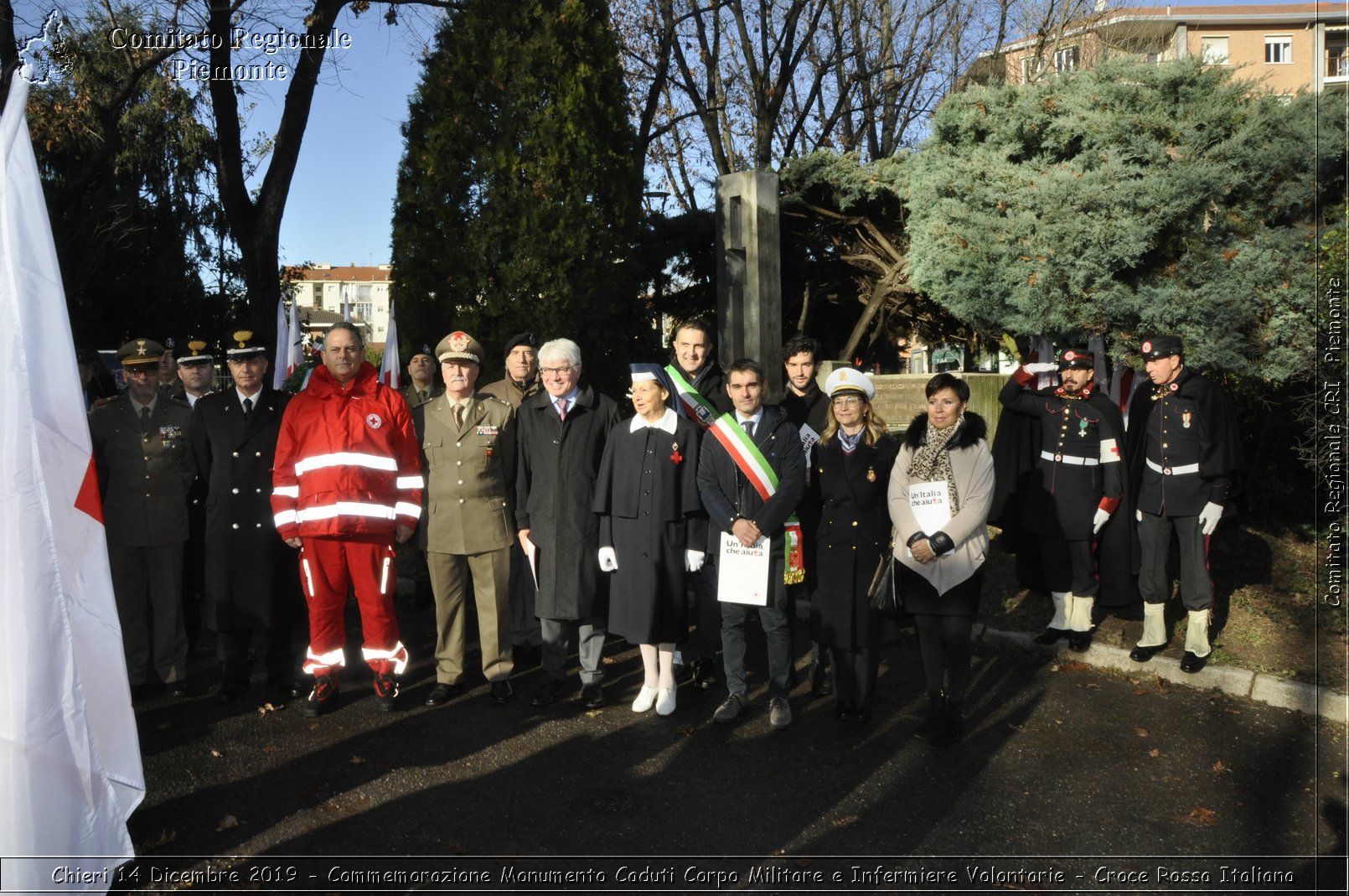 Chieri 14 Dicembre 2019 - Commemorazione Monumento Caduti Corpo Militare e Infermiere Volontarie - Croce Rossa Italiana