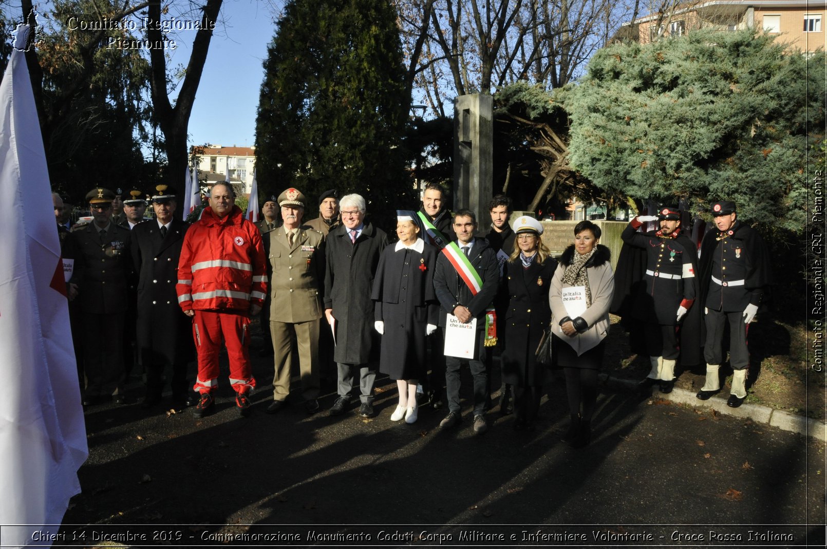 Chieri 14 Dicembre 2019 - Commemorazione Monumento Caduti Corpo Militare e Infermiere Volontarie - Croce Rossa Italiana