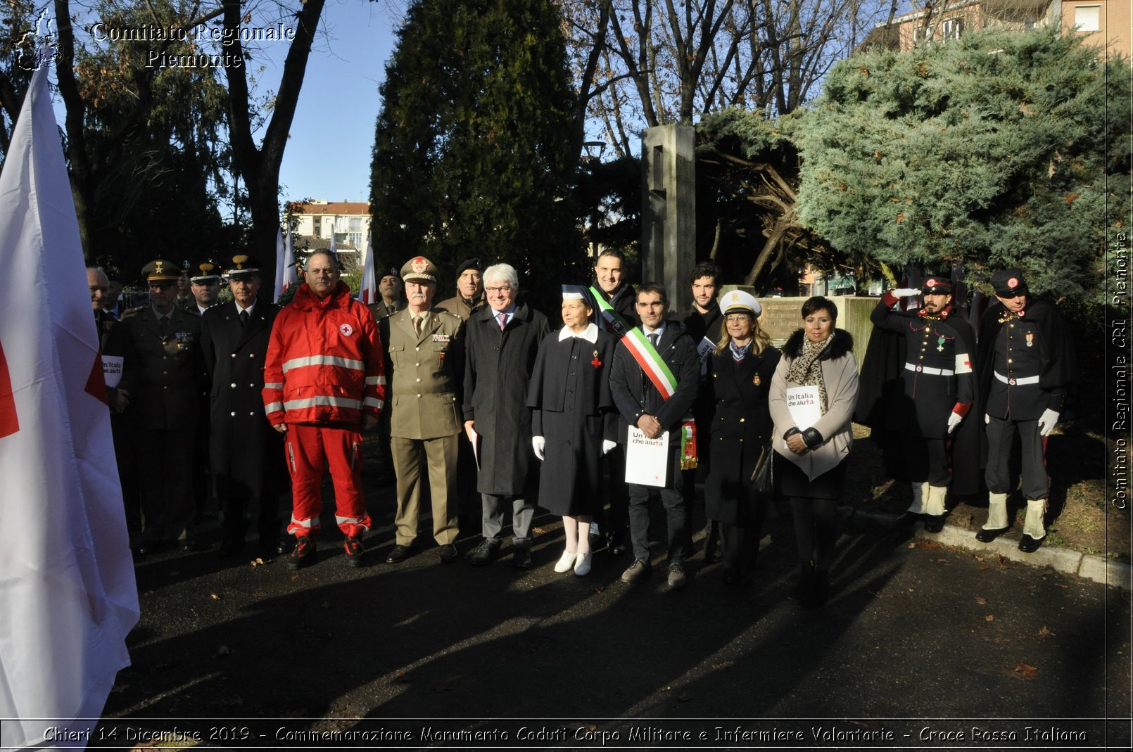 Chieri 14 Dicembre 2019 - Commemorazione Monumento Caduti Corpo Militare e Infermiere Volontarie - Croce Rossa Italiana