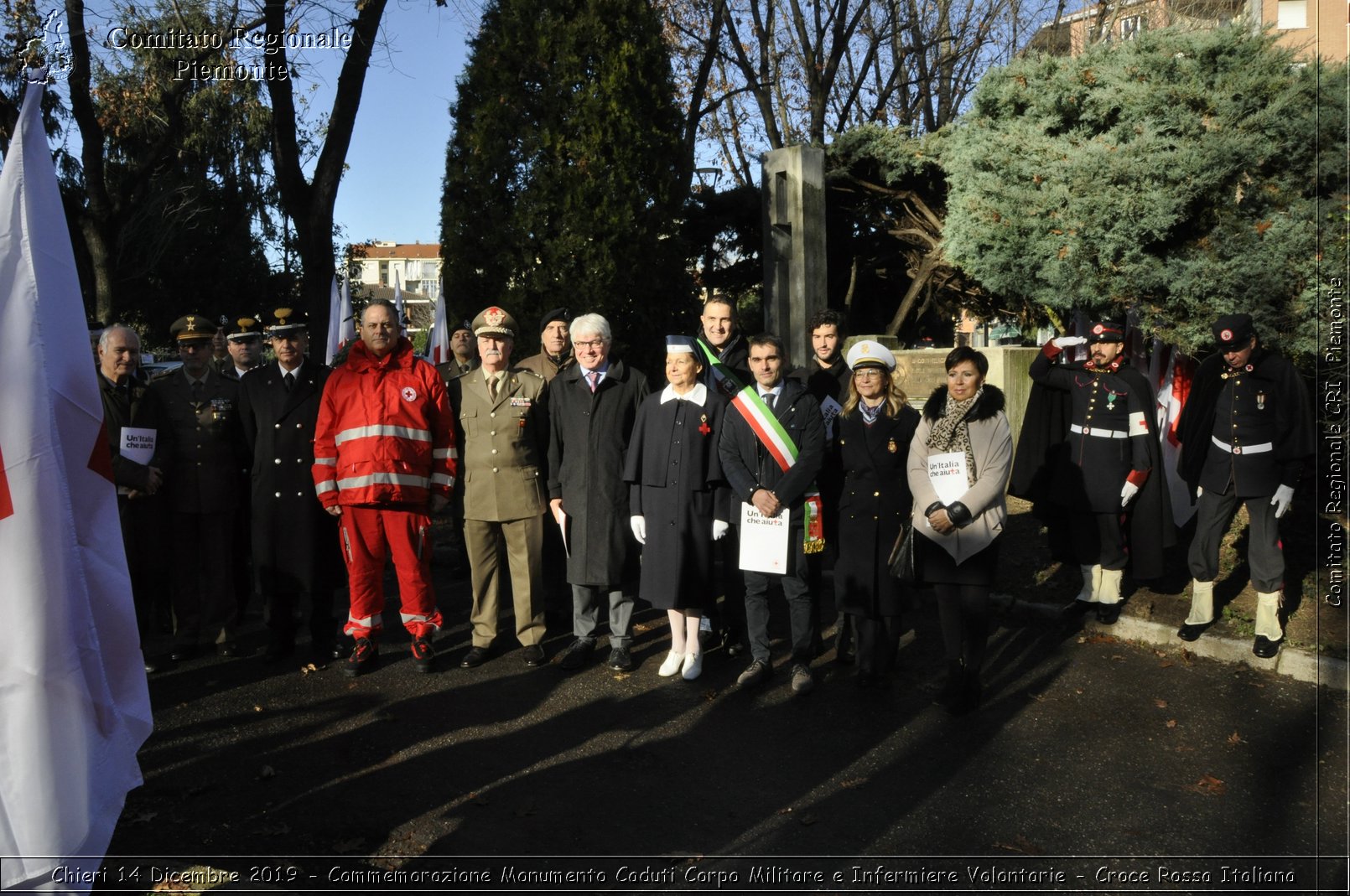 Chieri 14 Dicembre 2019 - Commemorazione Monumento Caduti Corpo Militare e Infermiere Volontarie - Croce Rossa Italiana