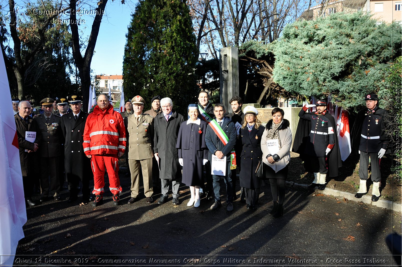 Chieri 14 Dicembre 2019 - Commemorazione Monumento Caduti Corpo Militare e Infermiere Volontarie - Croce Rossa Italiana